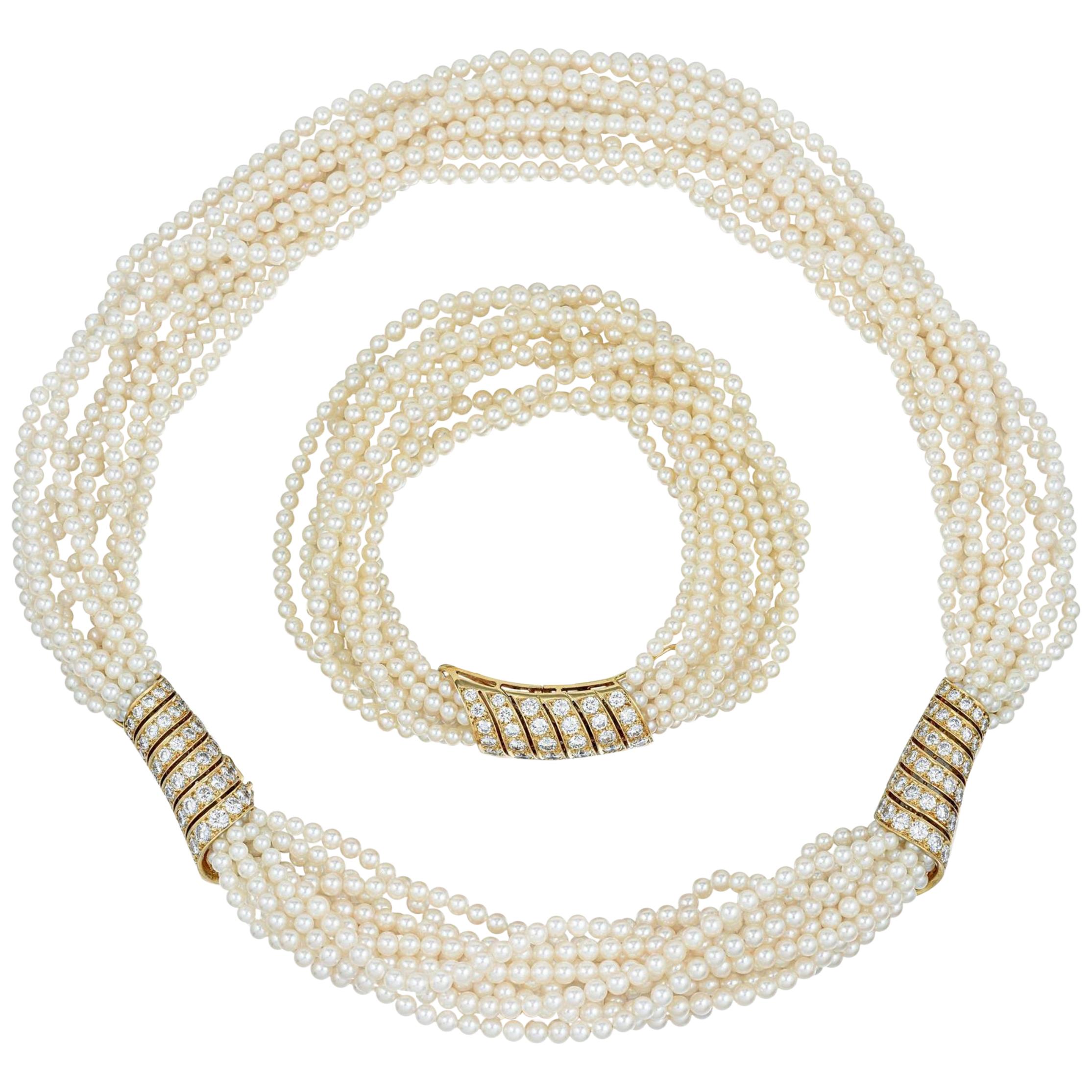 Cartier Pearl Necklaces - 28 For Sale 