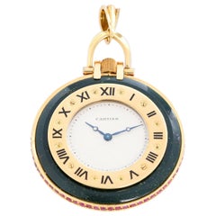 Cartier Fine Gold and Blood Stone Pocket Watch