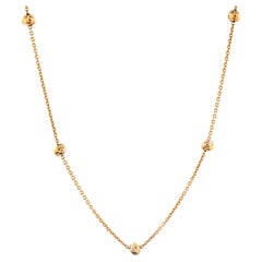 Cartier Five Baby Trinity Station Necklace 18k Tricolor Gold