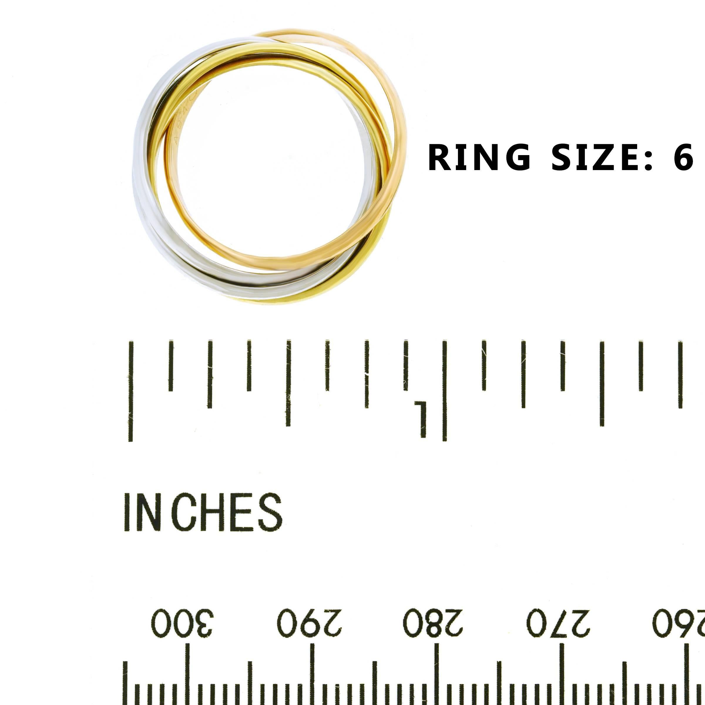 Cartier Five Band Gold Rolling Ring 1