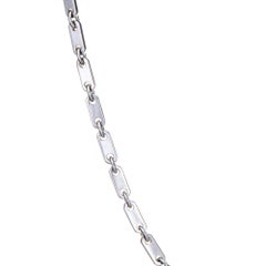 Cartier Flat Link Necklace 18k White Gold Chain Estate Signed Jewelry