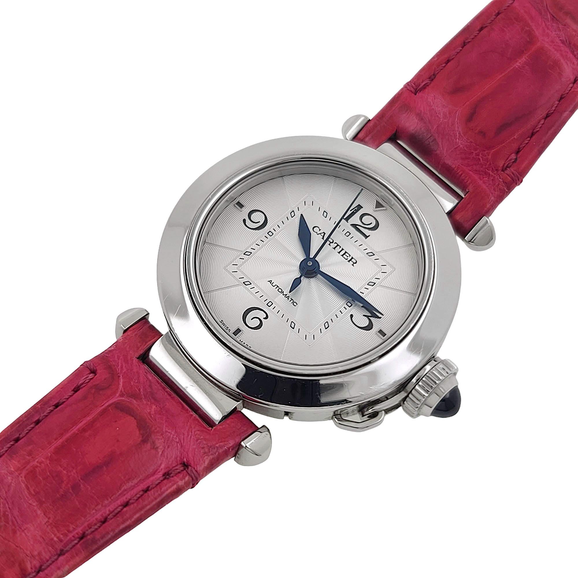 Cabochon Cartier Flinque Dial Pasha de Cartier 4327 Automatic WSPA0012 Full Set