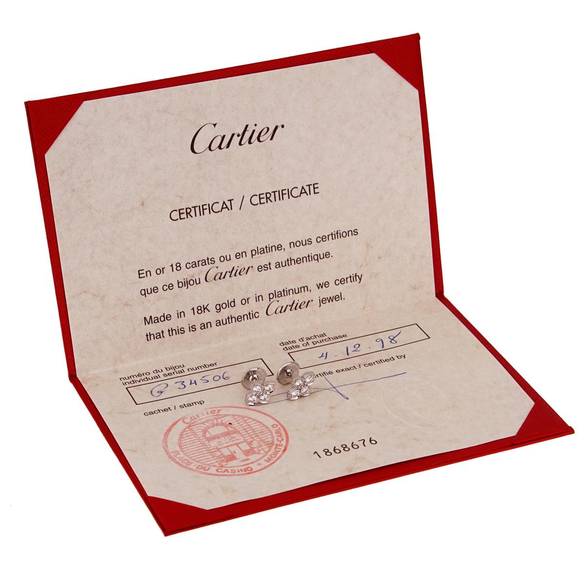 cartier flower earrings