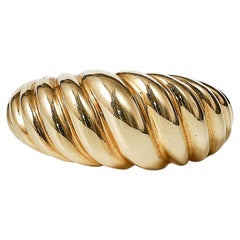 Cartier fluted dome 18 karat gold ring