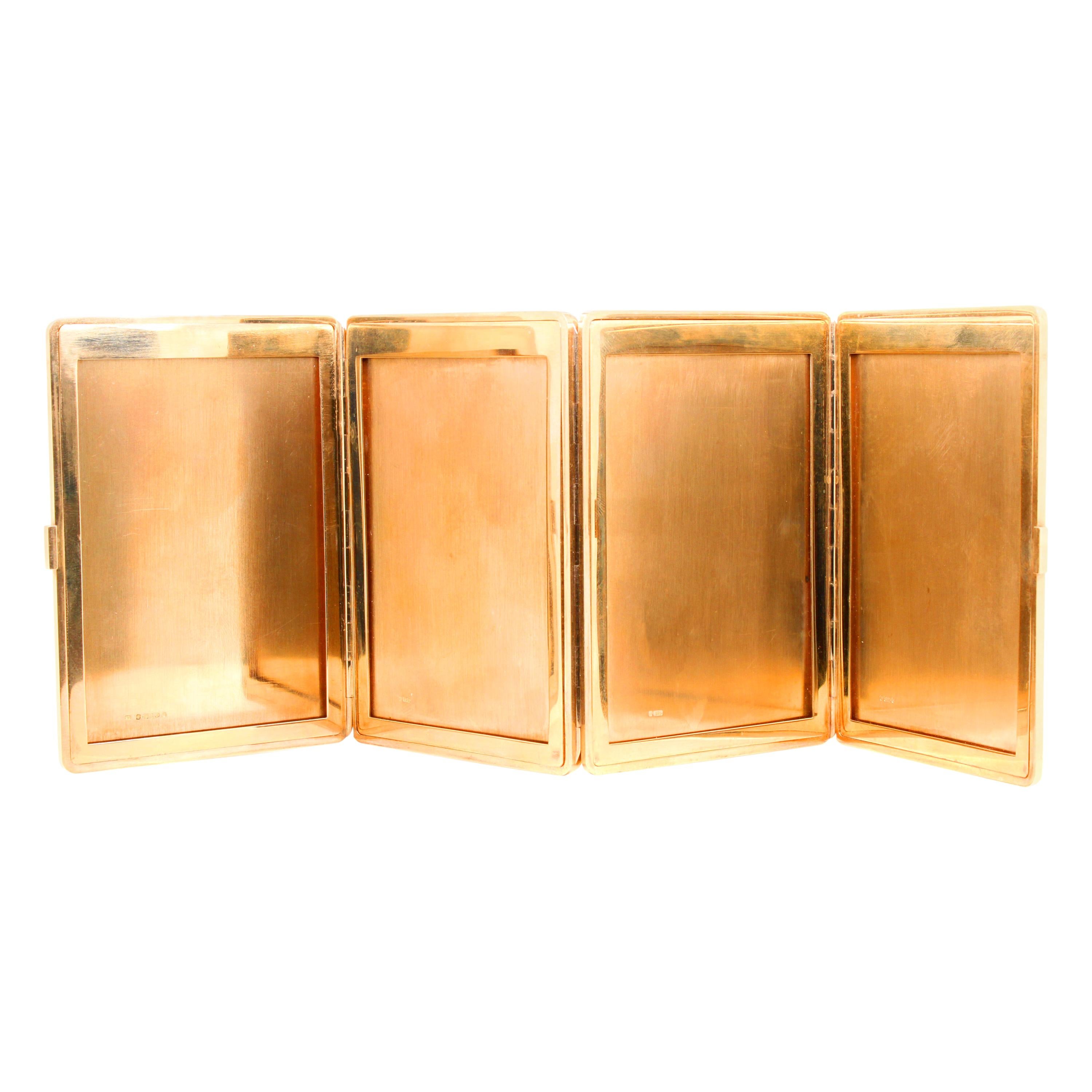 Cartier Foldable Gold Photo Frame, 9 Karat For Sale