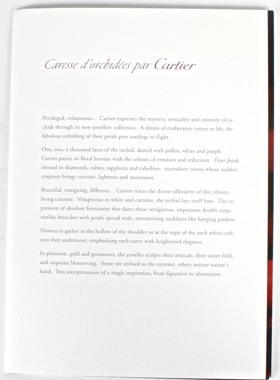 Cartier Folio mit Fotos und floralen Schmuckdesigns mit 2 Original-CDs 2005. Mit 9 losen, großformatigen Fotos im Format 16