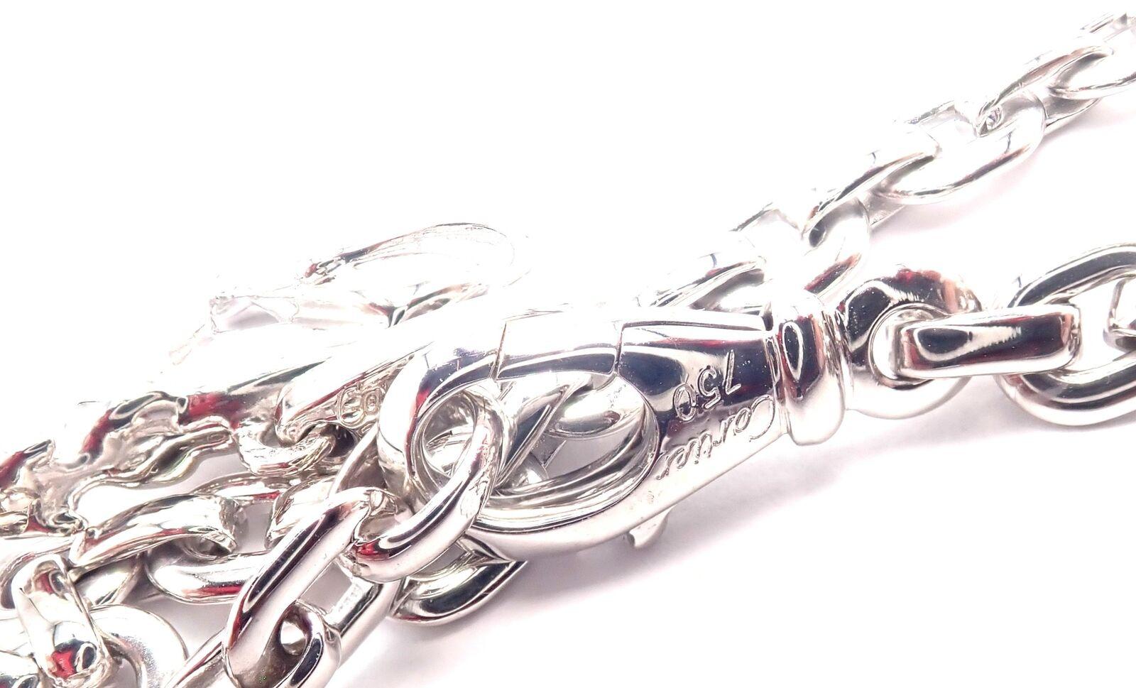 Cartier Four Charm Airplane Baby Love Panther Gift Box White Gold Link Bracelet For Sale 5