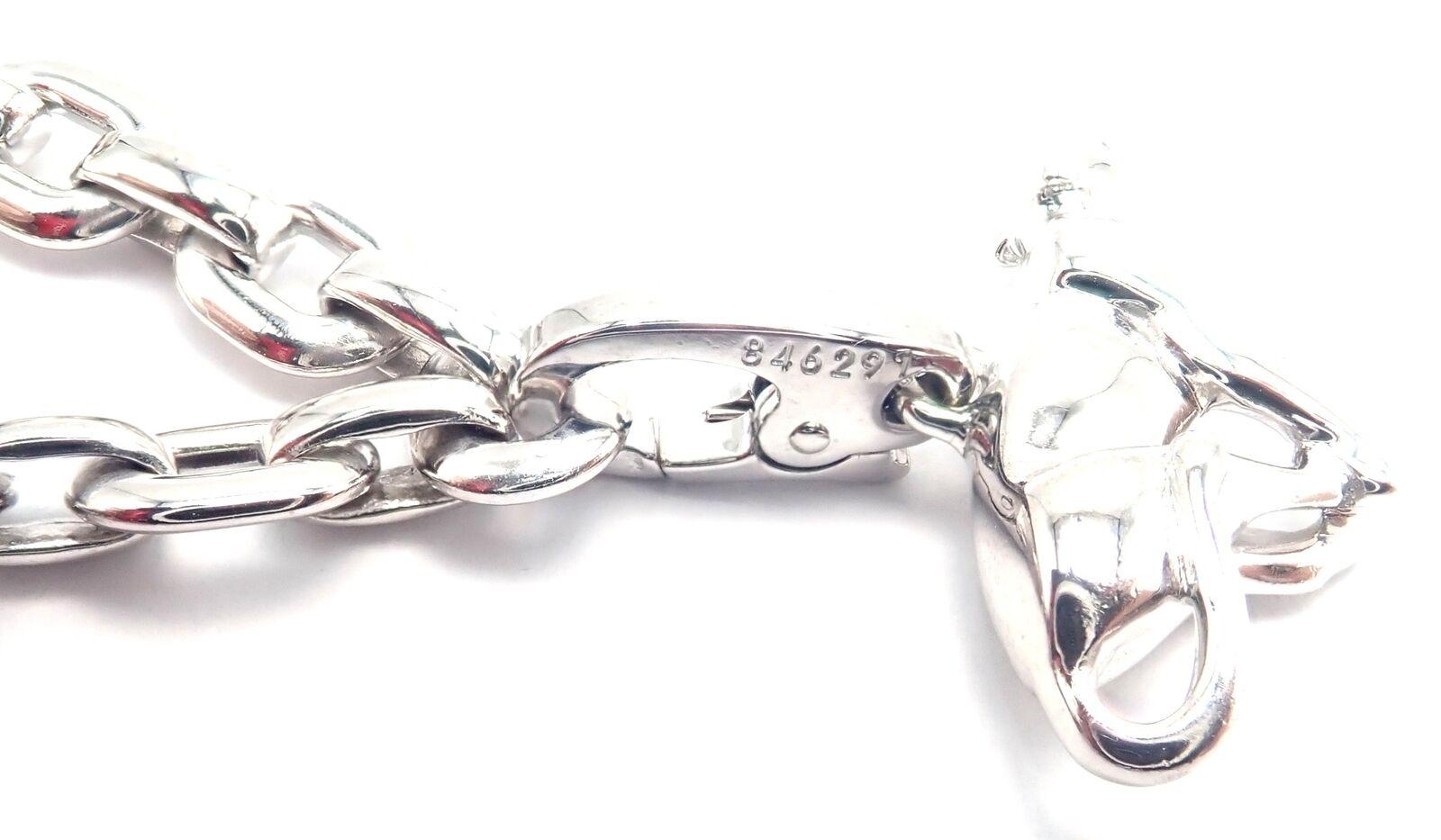 Cartier Four Charm Airplane Baby Love Panther Gift Box White Gold Link Bracelet For Sale 3