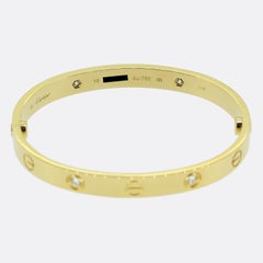 Cartier Four Diamond Classic Model LOVE Bangle Size 16