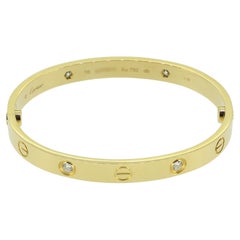 Cartier Four Diamond Classic Model LOVE Bangle Size 16