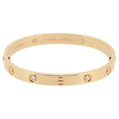 Cartier Four Diamond LOVE Bangle Size 16