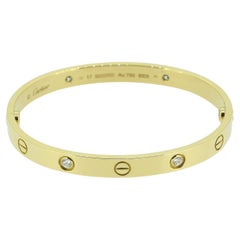 Cartier Four Diamond LOVE Bangle Size 17