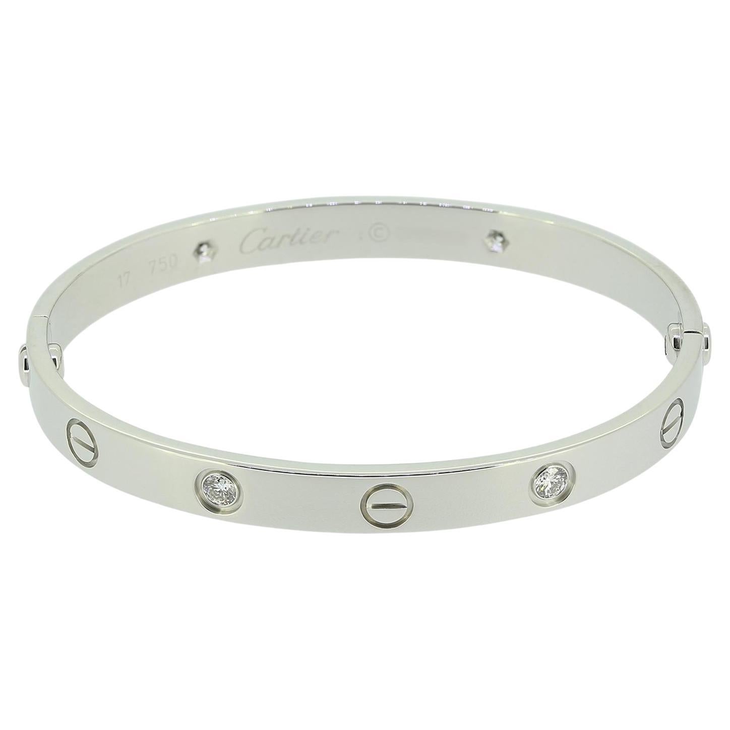 Cartier Quattro diamanti LOVE Bangle Taglia 17