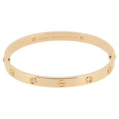 Cartier Four Diamond LOVE Bangle Size 18