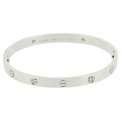 Cartier Four Diamond LOVE Bangle Size 19