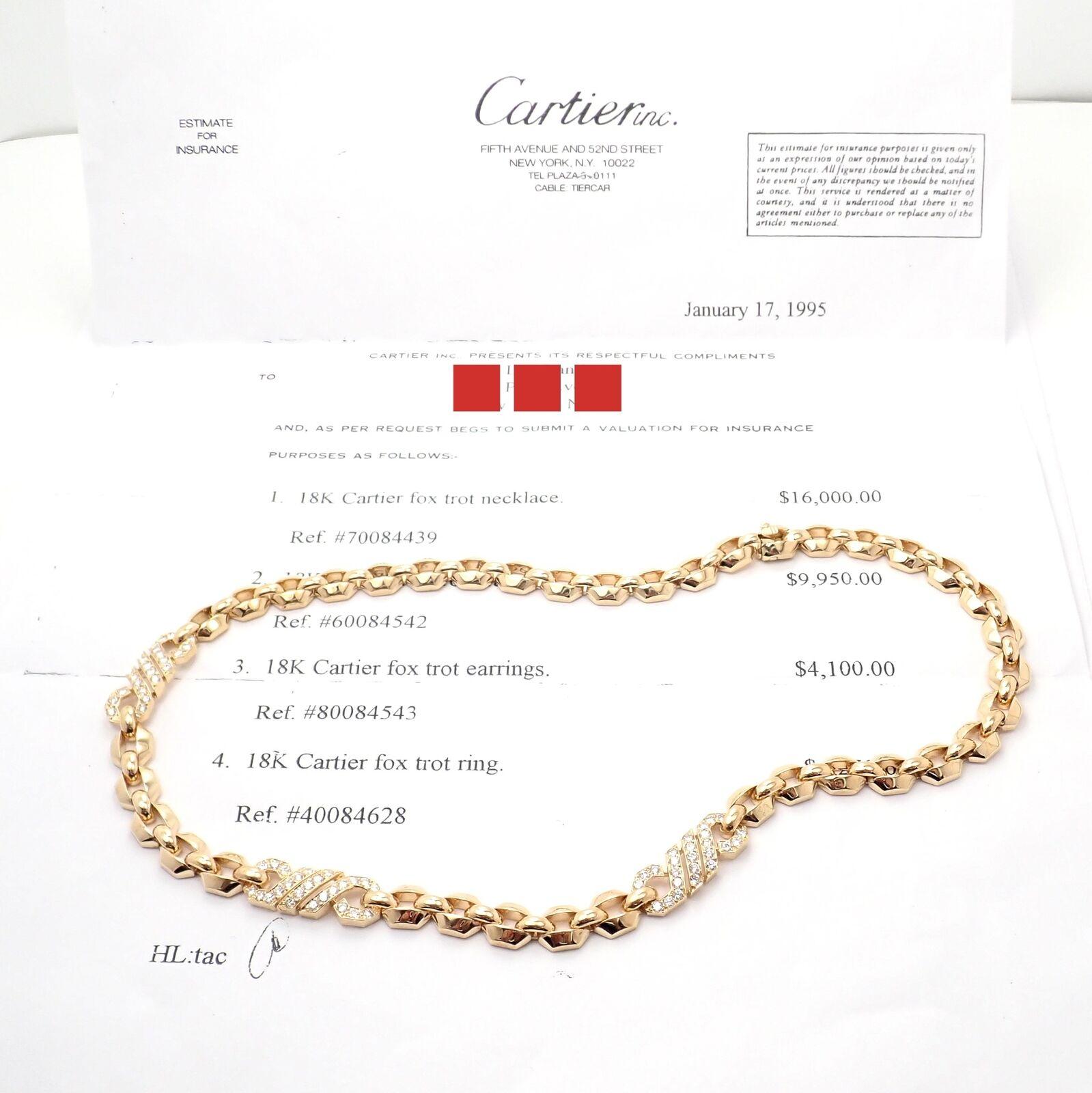 Cartier Halskette aus Gelbgold mit Fuchs-Trot-Diamant im Zustand „Hervorragend“ im Angebot in Holland, PA