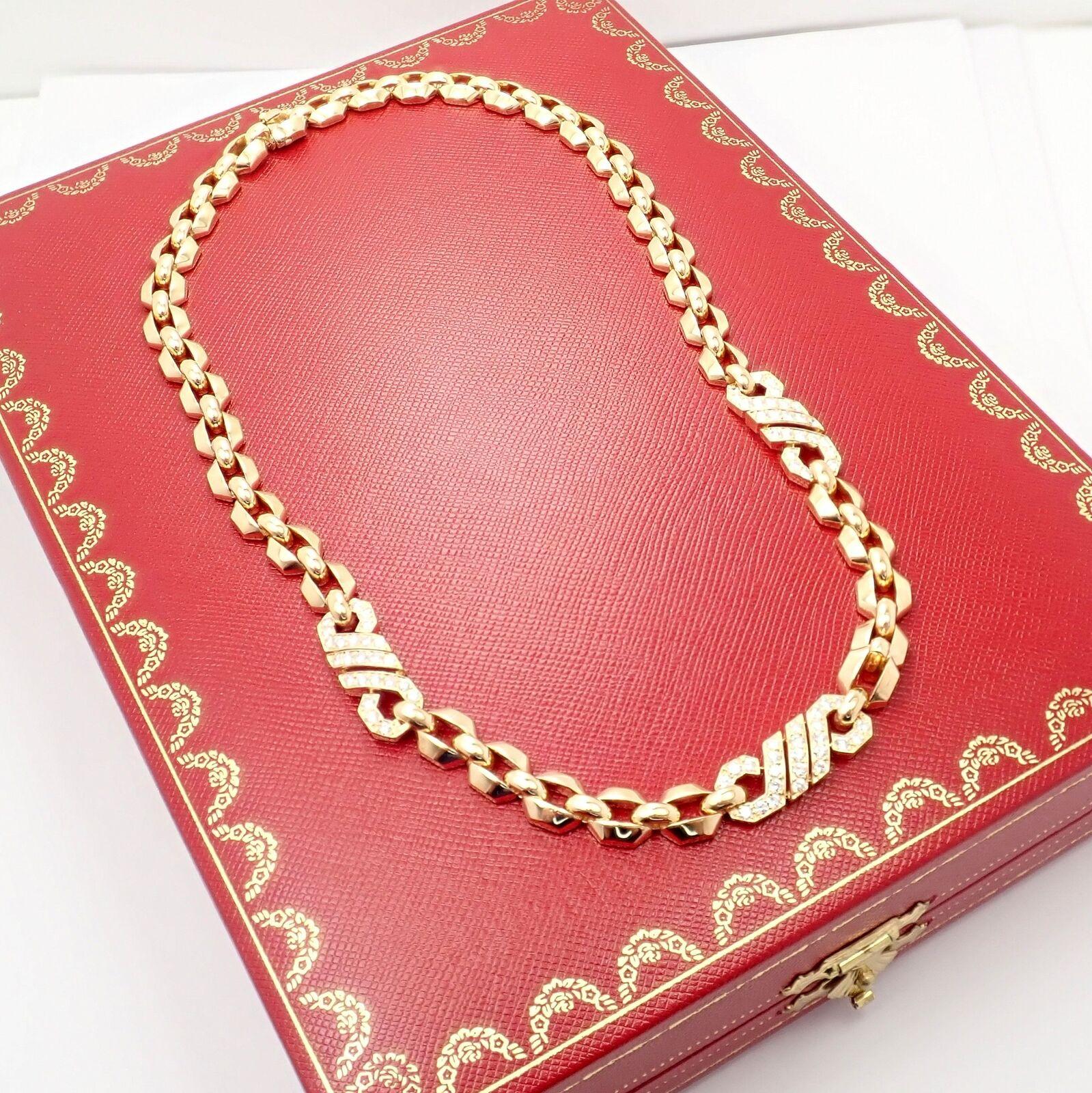 Cartier Halskette aus Gelbgold mit Fuchs-Trot-Diamant für Damen oder Herren im Angebot