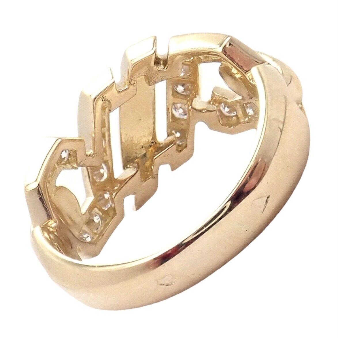 Cartier Fox Trot Diamond Yellow Gold Ring For Sale 3
