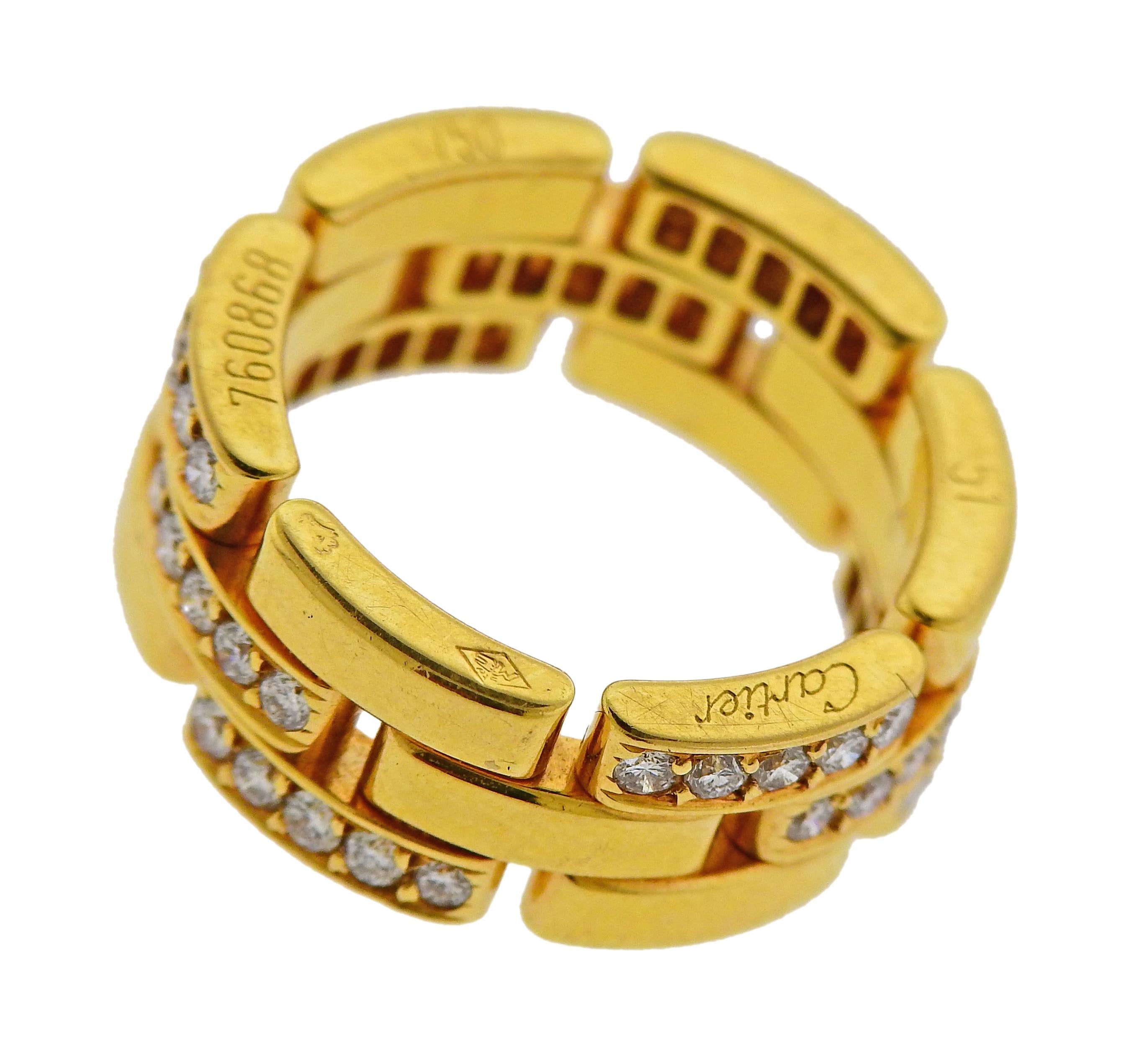 Cartier, France, bague à anneau « Panthère » en or et diamants ronds 45 Pour femmes en vente