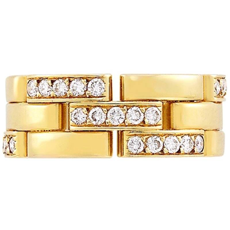 Cartier, France, bague à anneau « Panthère » en or et diamants ronds 45 en vente
