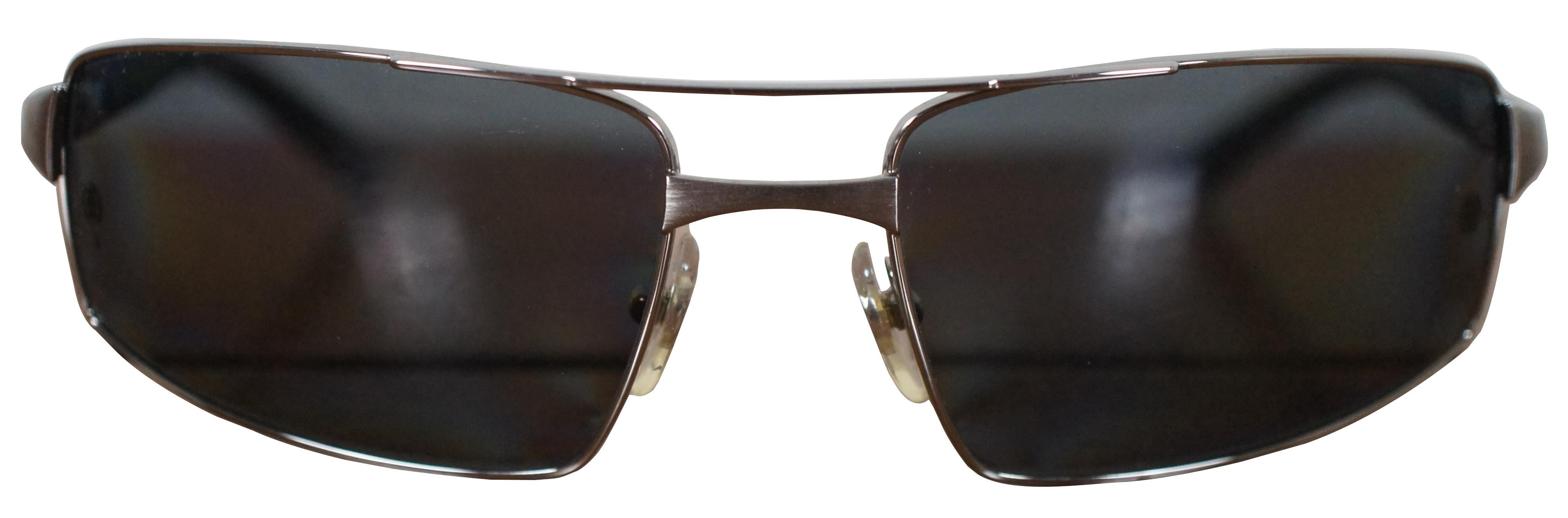 Modern Cartier France 60-18 130 Santos Galaxy Aviator Rimless Polarized Sunglasses COA