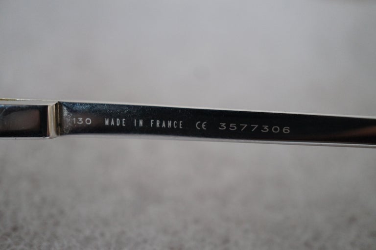 Cartier France 60-18 130 Santos Galaxy Aviator Rimless Sunglasses COA ...