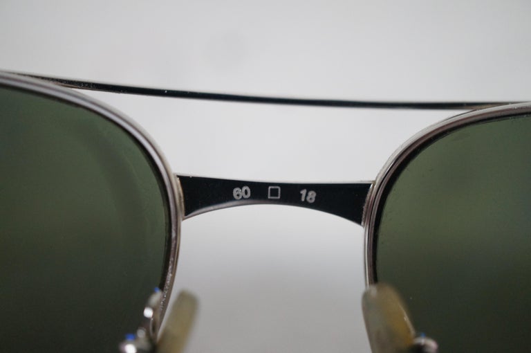 Cartier France 60-18 130 Santos Galaxy Aviator Rimless Sunglasses COA ...