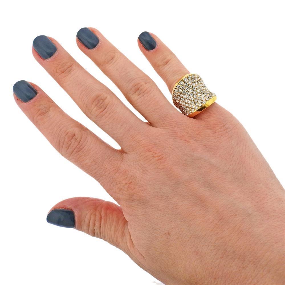 Cartier France, bague concave en or et diamants 3