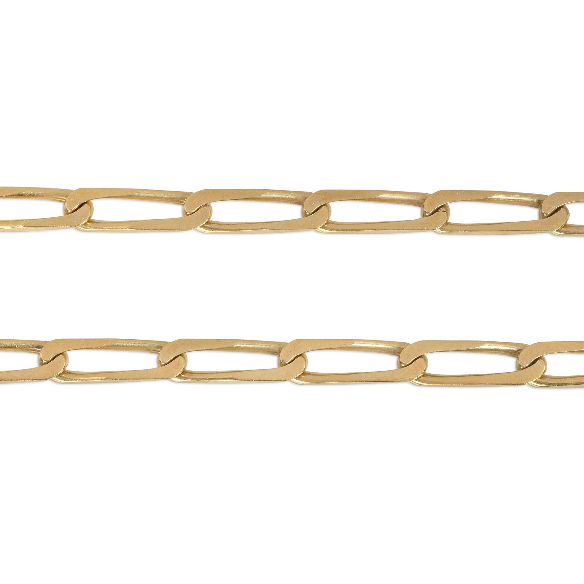 Modern Cartier, France Estate Gold Paper Clip Link Chain For Sale
