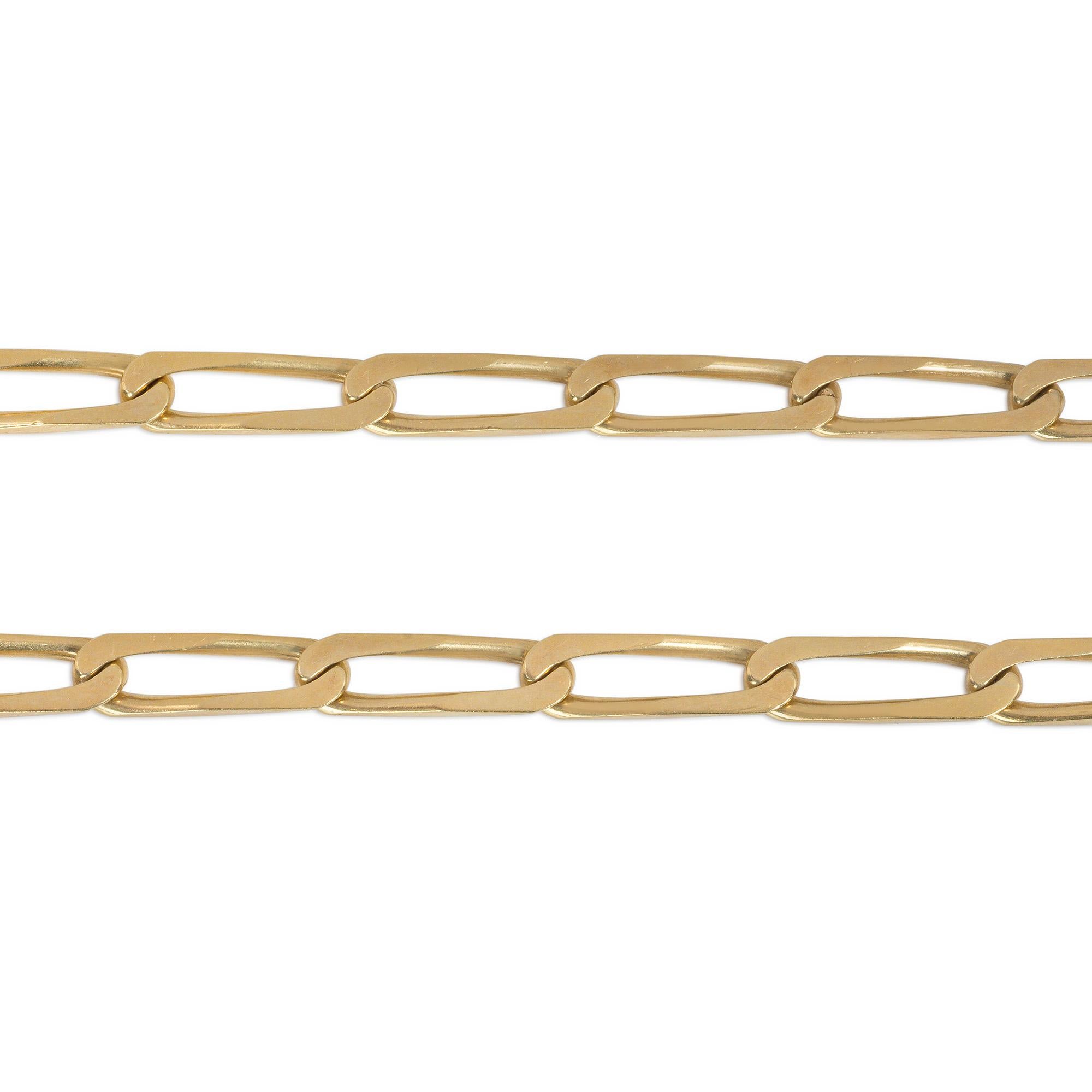 Modern Cartier, France Estate Gold Paper Clip Link Chain