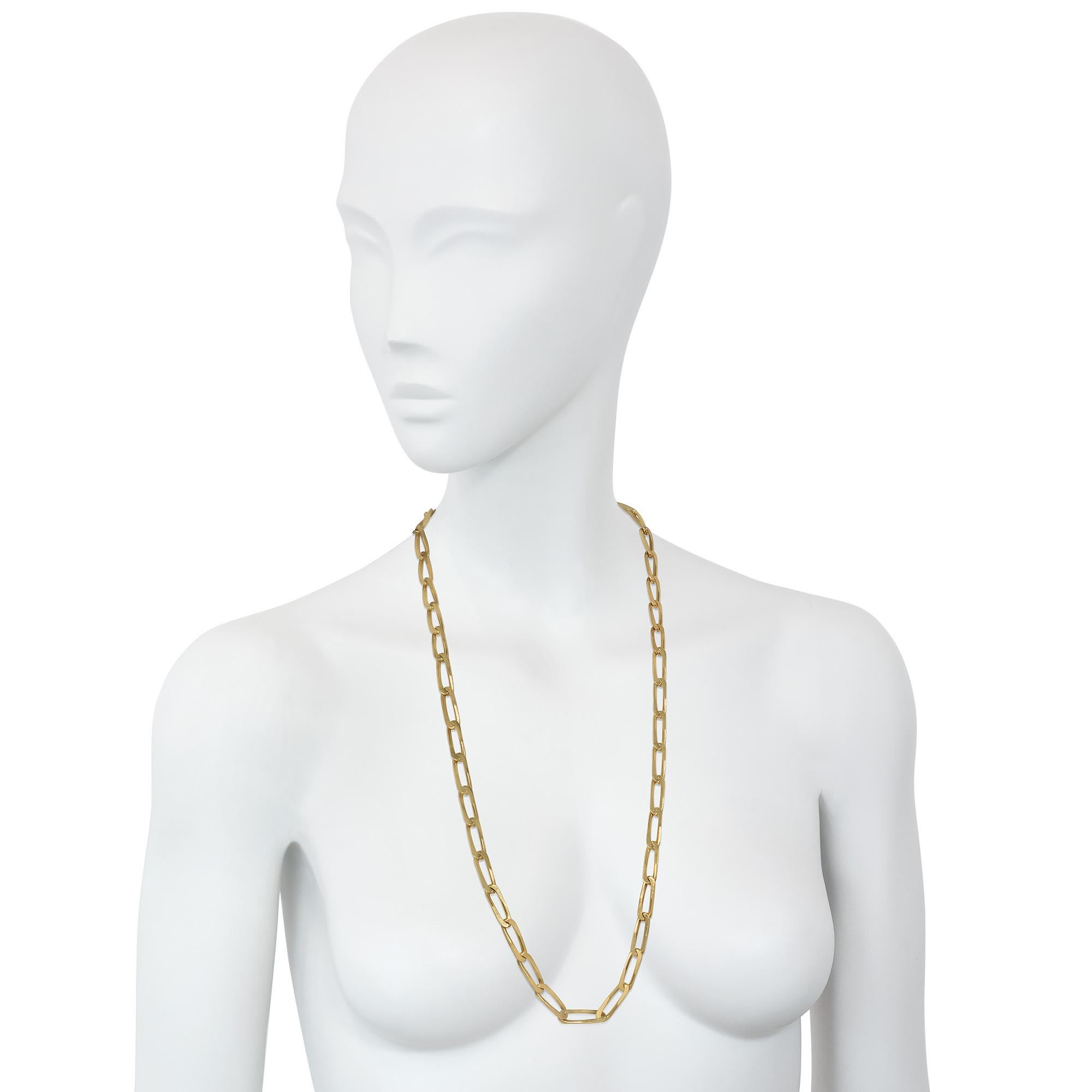 Cartier, France Estate Gold Paper Clip Link Chain For Sale 1