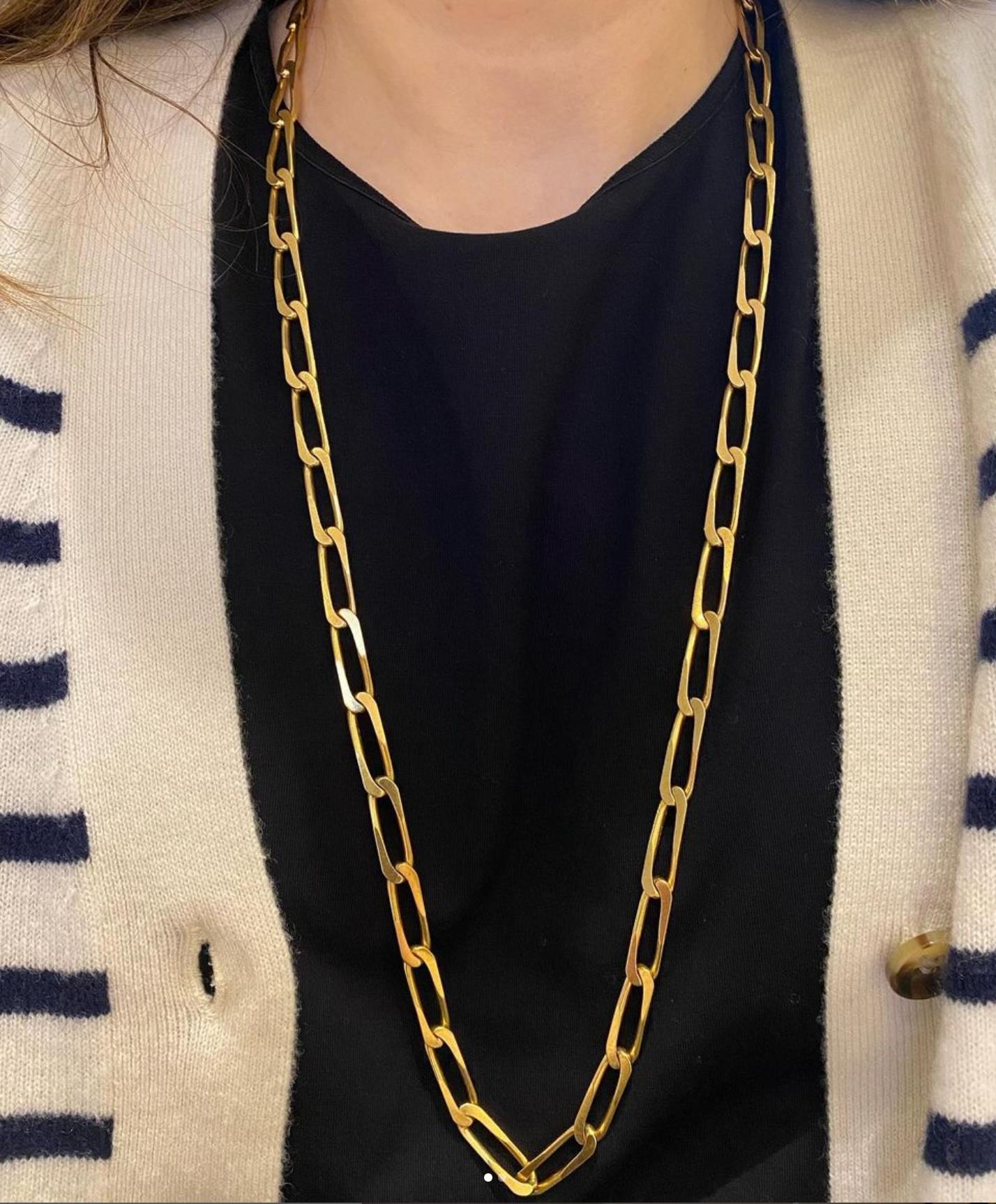 Cartier, France Estate Gold Paper Clip Link Chain 3