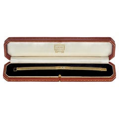 Cartier, France Retro Gold Box Snake Chain Bracelet Watch, Backwinder Movement