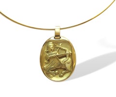 Cartier France Sagittarius 1970s Zodiac Pendant