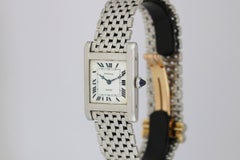Cartier France Platinum Tank Normale Wristwatch circa 1940s