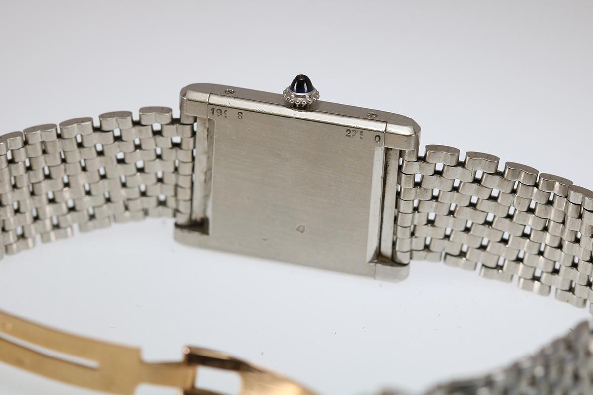 Cartier Frankreich Platin Tank Normale Armbanduhr circa 1940er Jahre 2