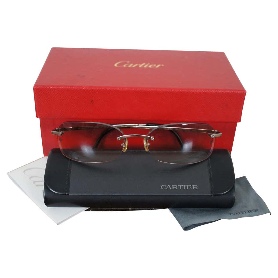 Cartier Rimless Eyeglasses - 2 For Sale on 1stDibs | cartier rimless ...