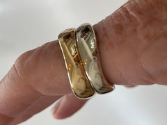 Cartier France, bague à deux anneaux et deux anneaux en or, 1981