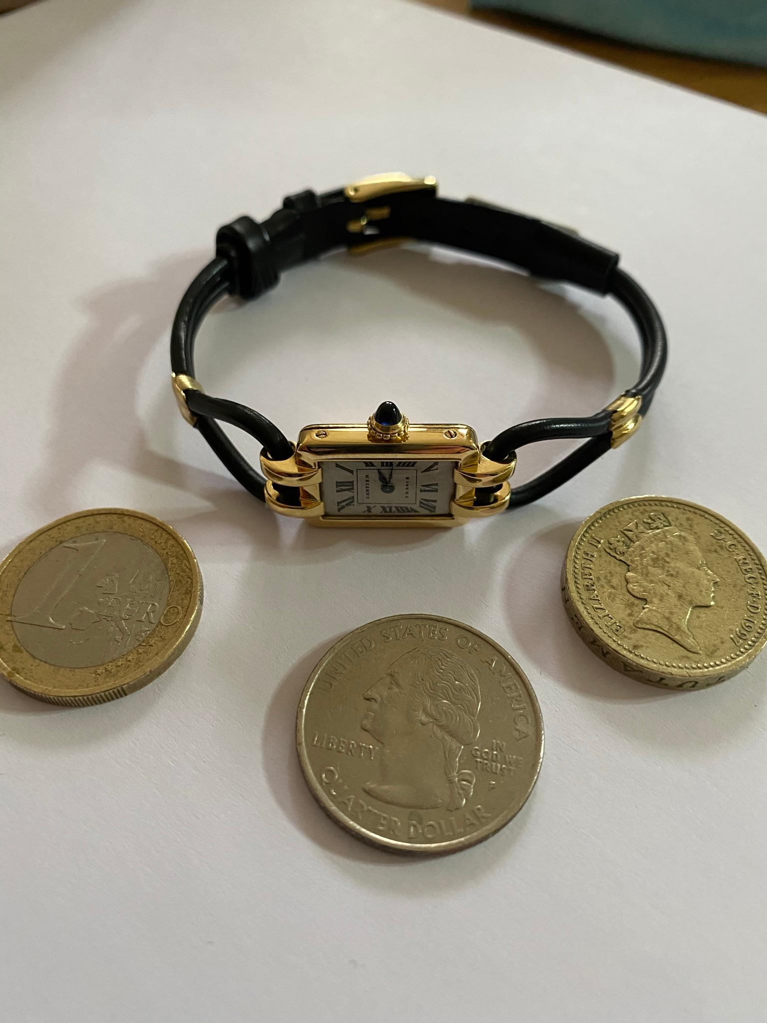 Cartier Frankreich, Gelbgold Damenarmbanduhr, 1930er Jahre Art Deco Eur Watch & Co 8