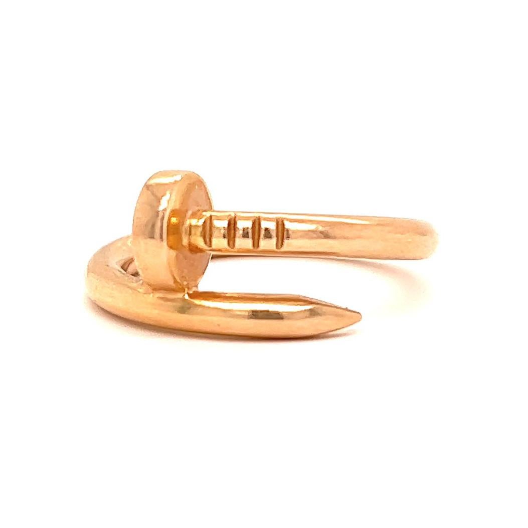 Cartier French 18 Karat Rose Gold Juste un Clou Ring Nail Ring In Excellent Condition In Beverly Hills, CA