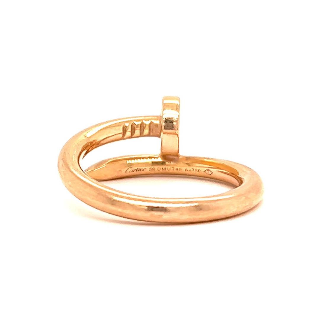 Women's or Men's Cartier French 18 Karat Rose Gold Juste un Clou Ring Nail Ring