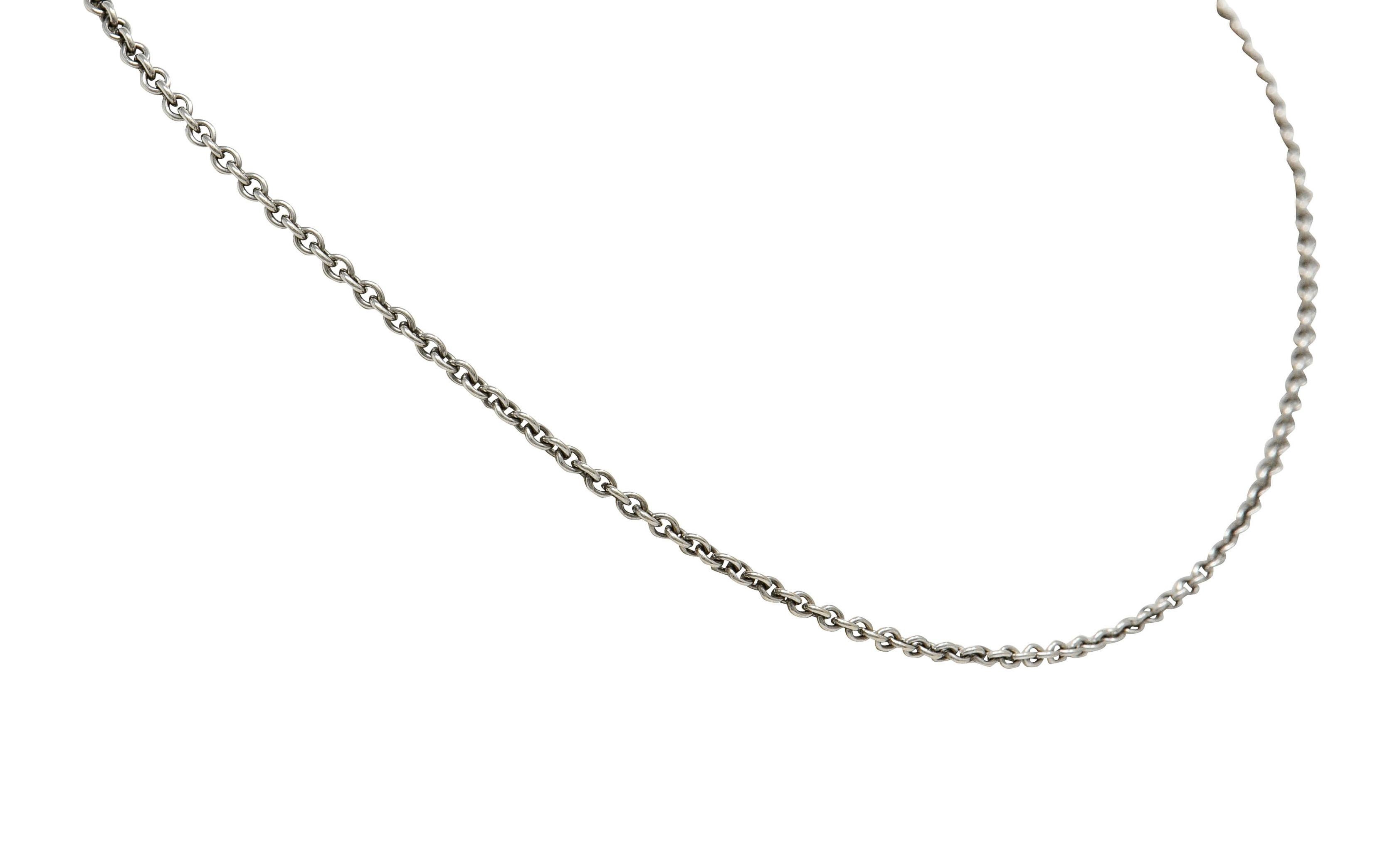 Contemporary Cartier French 18 Karat White Gold Classic Cable Chain Necklace