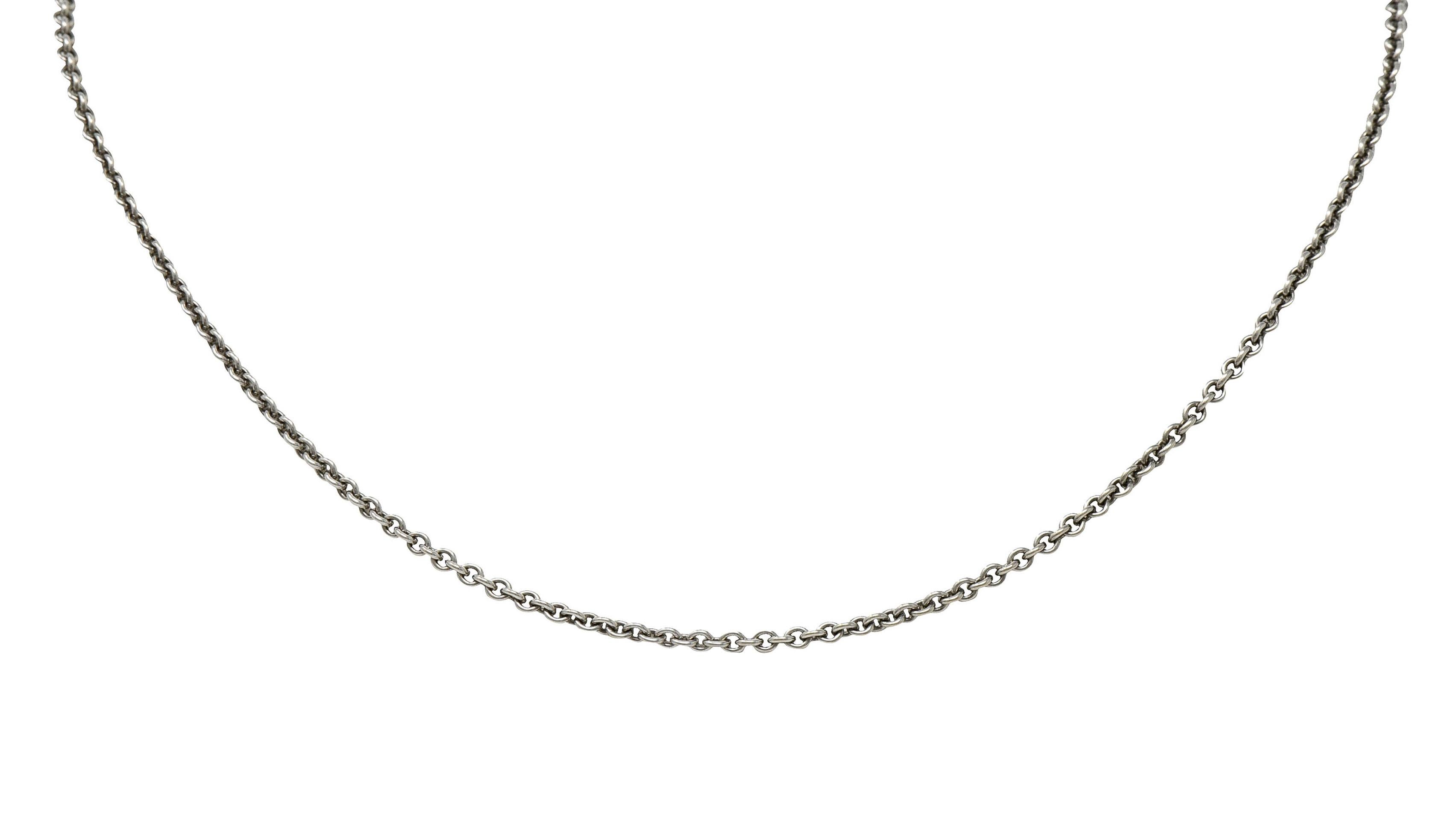 Cartier French 18 Karat White Gold Classic Cable Chain Necklace 1