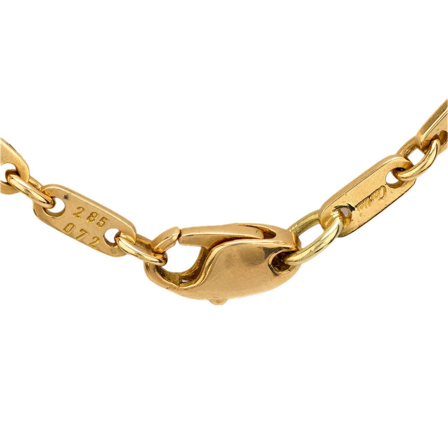 Women's Cartier French 18k yellow gold chain necklace