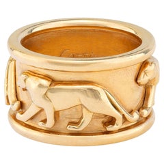 Cartier French 18k yellow gold walking panthere band Cartier French 18k yellow gold walking panthere band