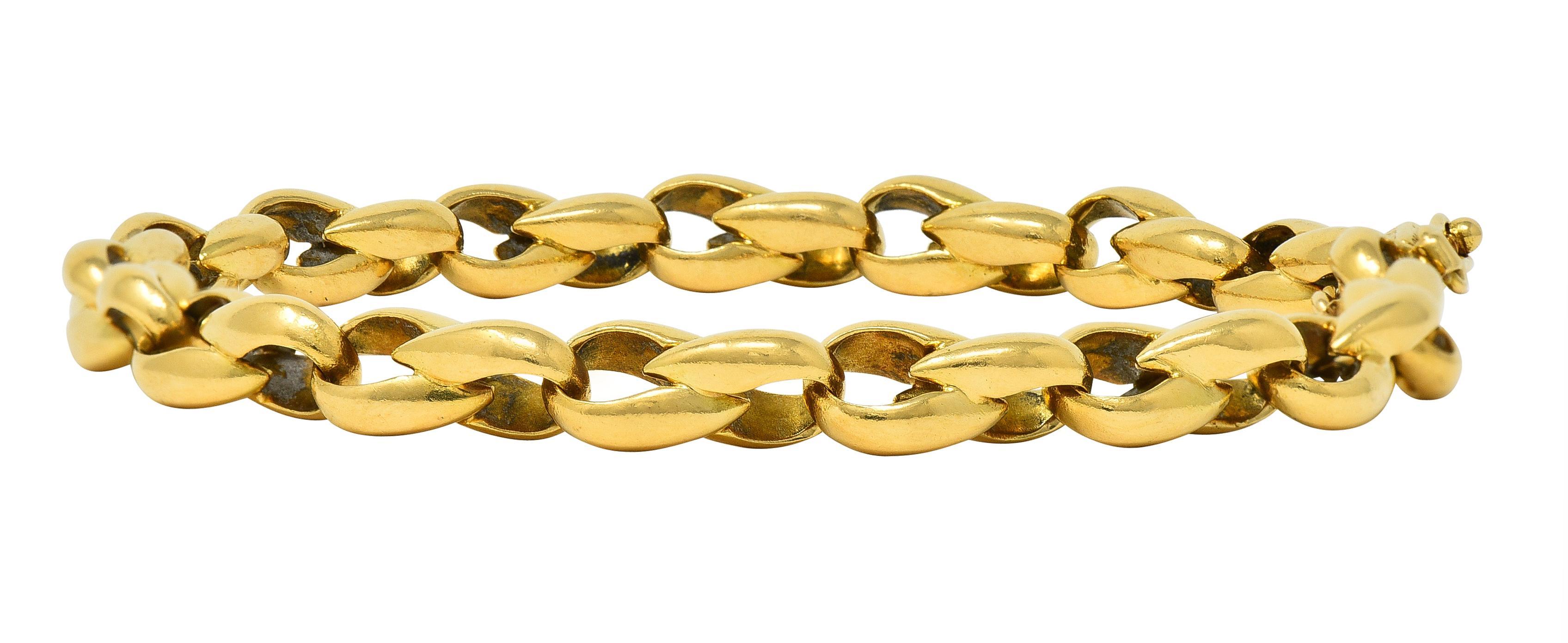 Cartier French 1991 18 Karat Yellow Gold Infinity Link Vintage Chain Bracelet 6