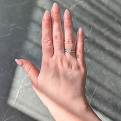 Cartier French 2.00 CTW Brilliant Diamond Platinum Contemporary Engagement Ring