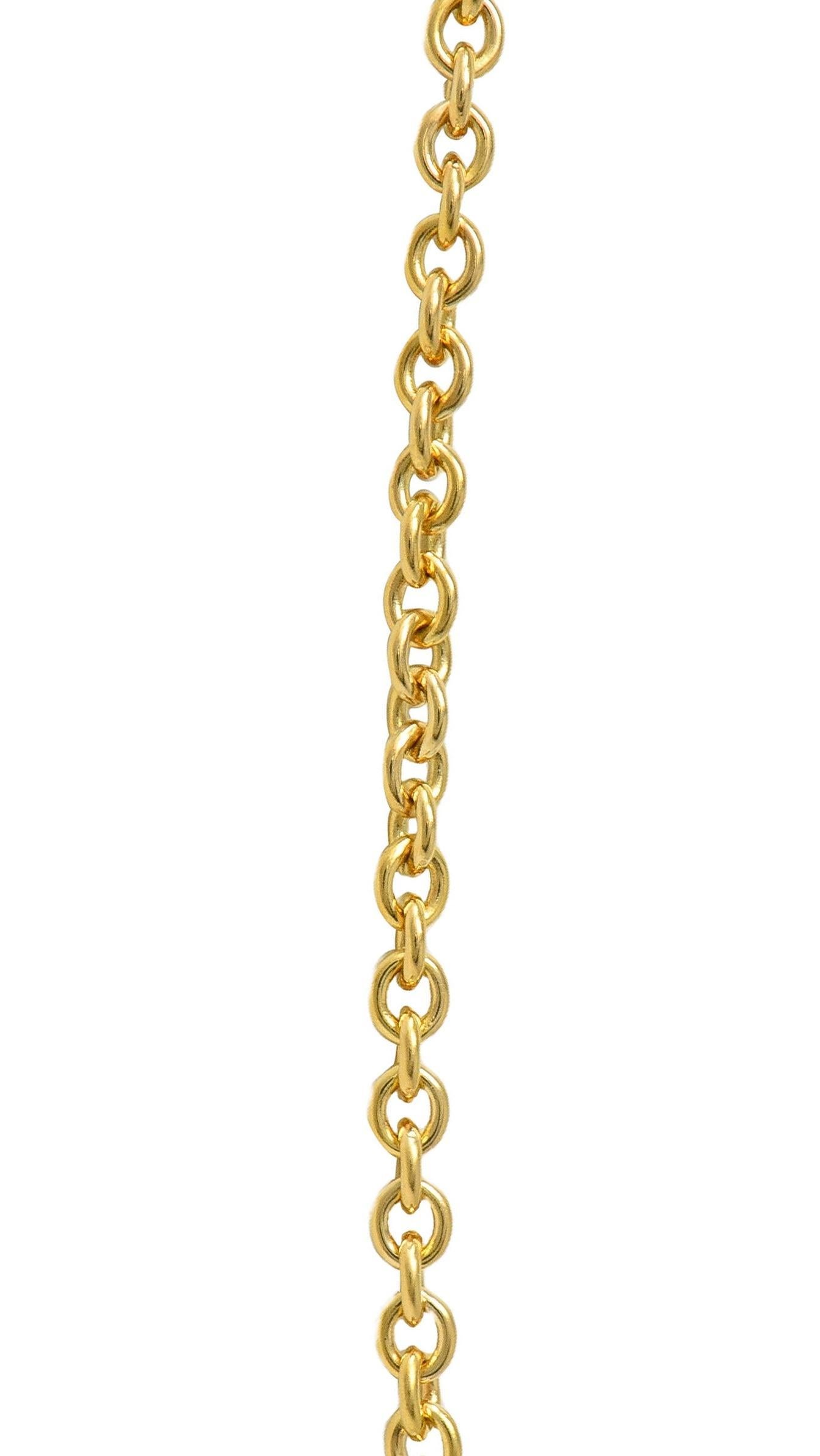 Cartier French 2.33 CTW Fancy Intense Yellow Heart Cut Diamond 18 Gold Necklace For Sale 7