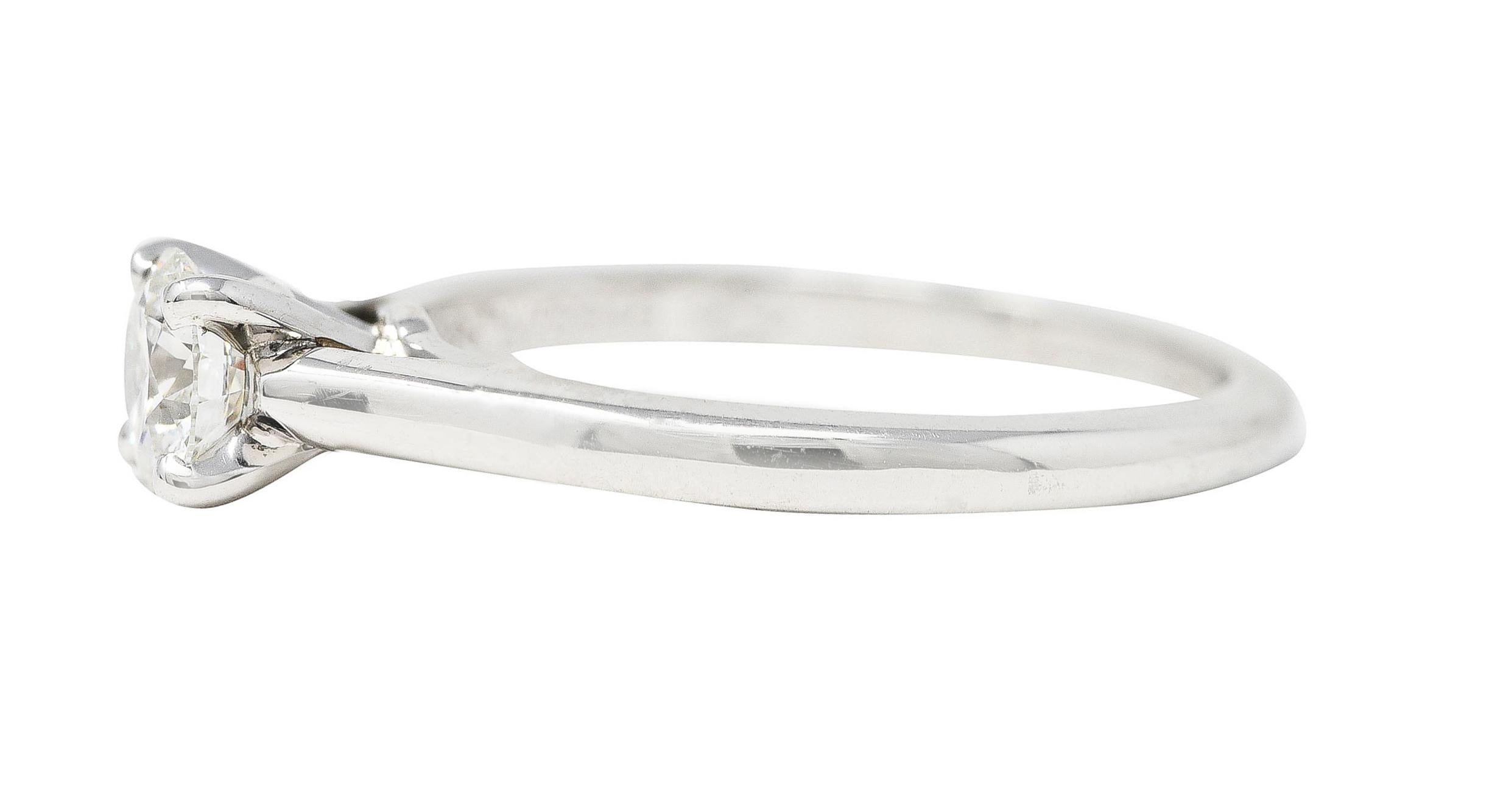 Cartier Französisch Contemporary 0,38 Karat Diamant Platin Solitär Ring GIA für Damen oder Herren im Angebot