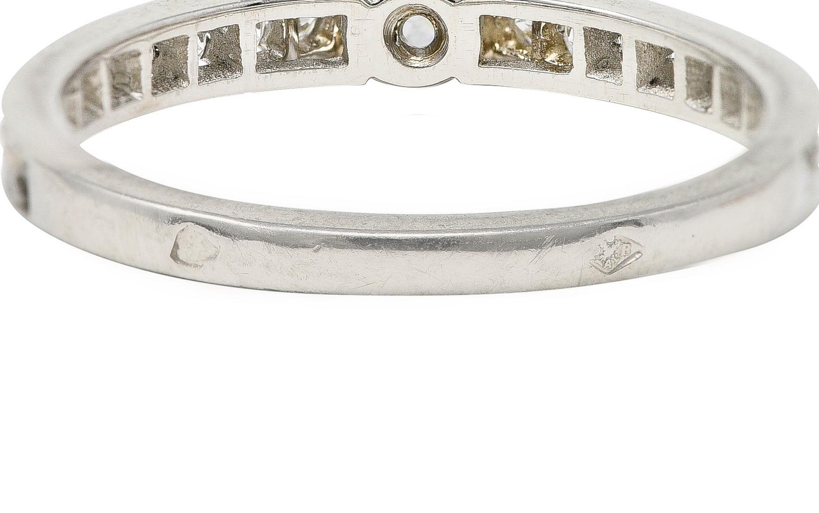 Cartier French Contemporary 0.42 Carat Diamond Platinum Engagement Ring GIA 2